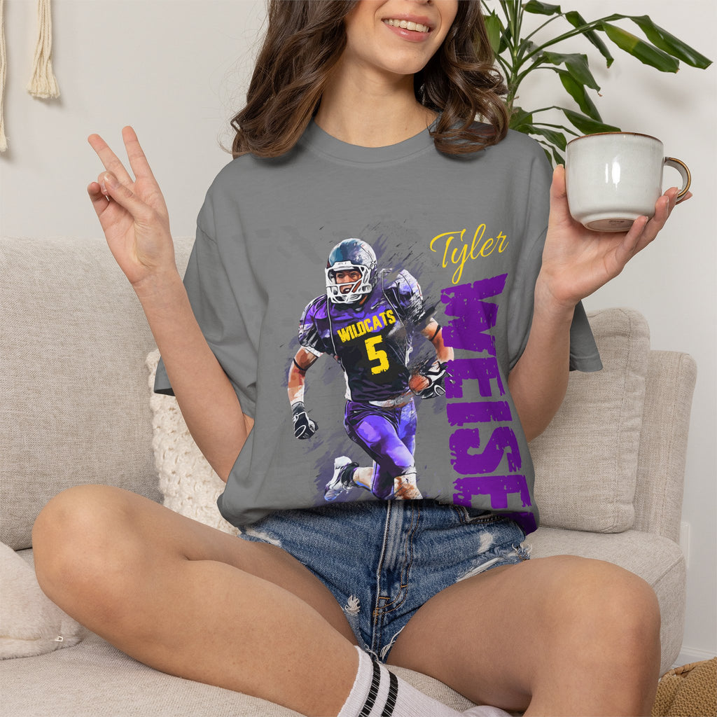 FOOTBALL SPIRIT SHIRT| PURPLE & GOLD