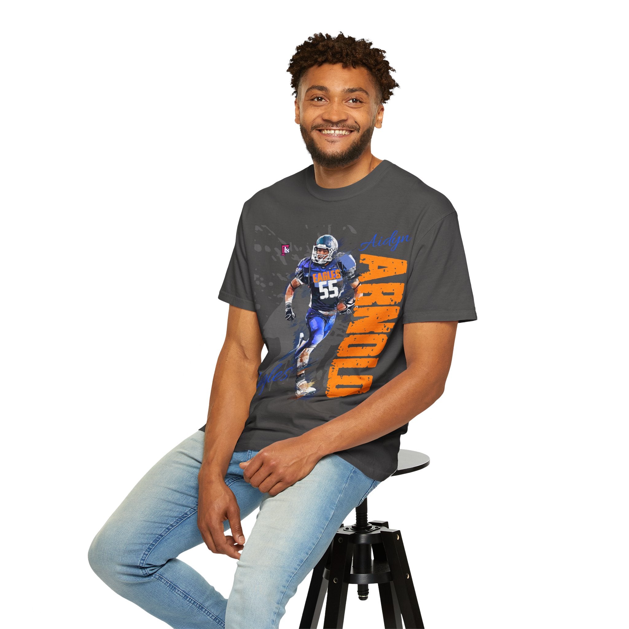 Customizable High School Football Player Name Tee Team Number Game Day Shirt