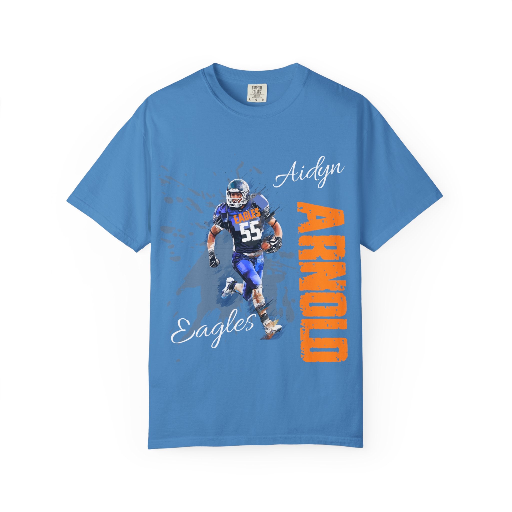 FOOTBALL SPIRIT SHIRT | BLUE & ORANGE