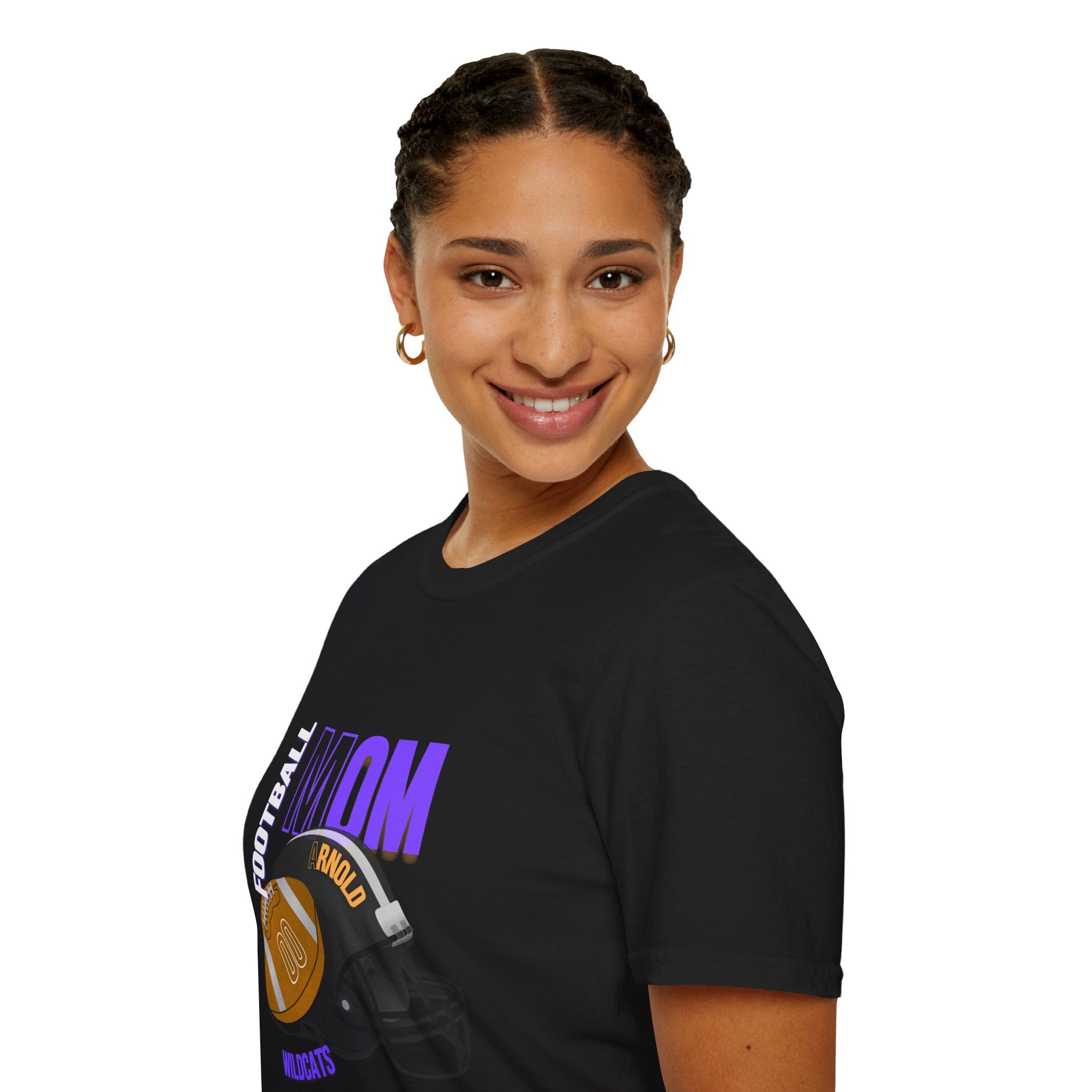 Football Mom T-Shirt — Personalized Team Helmet Wildcats Tee
