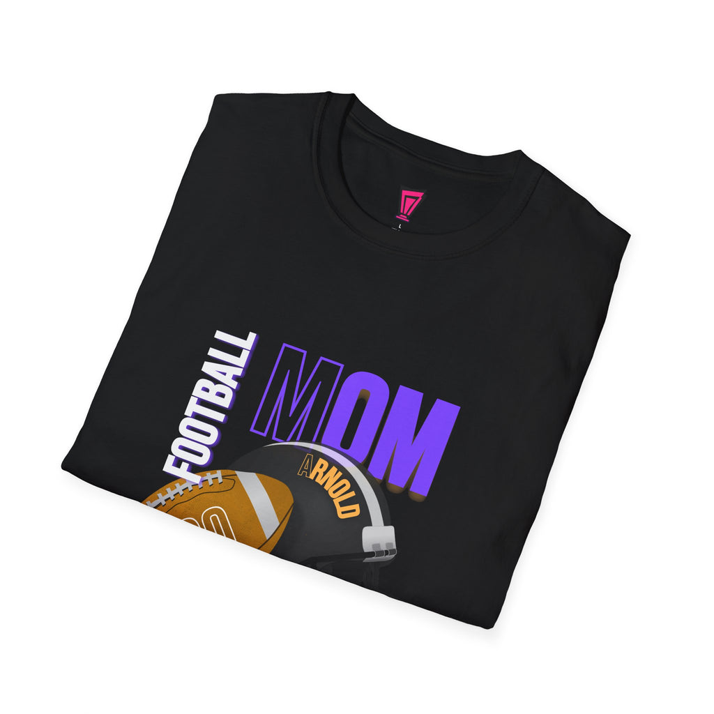 Football Mom T-Shirt — Personalized Team Helmet Wildcats Tee