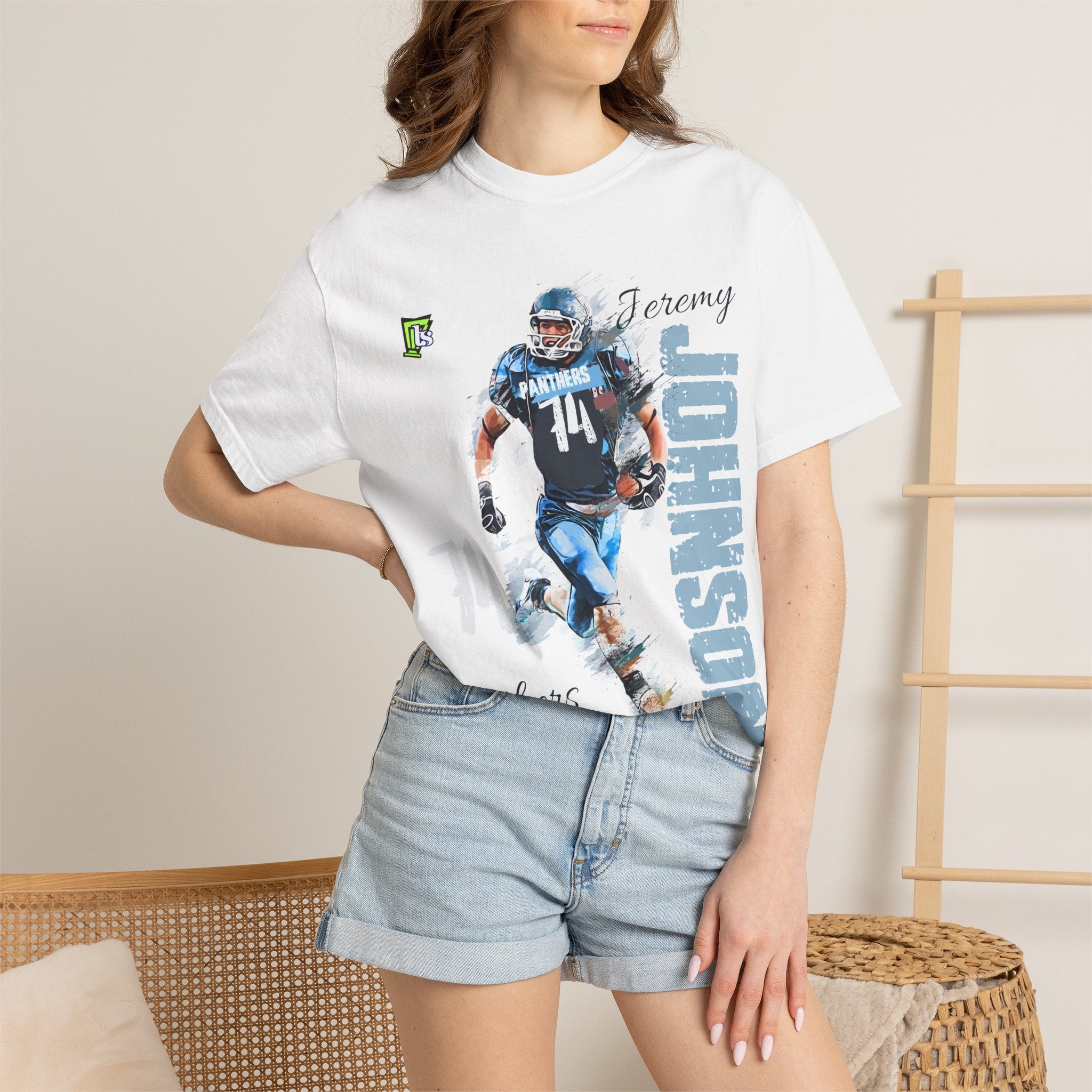Football Spirit Shirt- Blue White & Navy