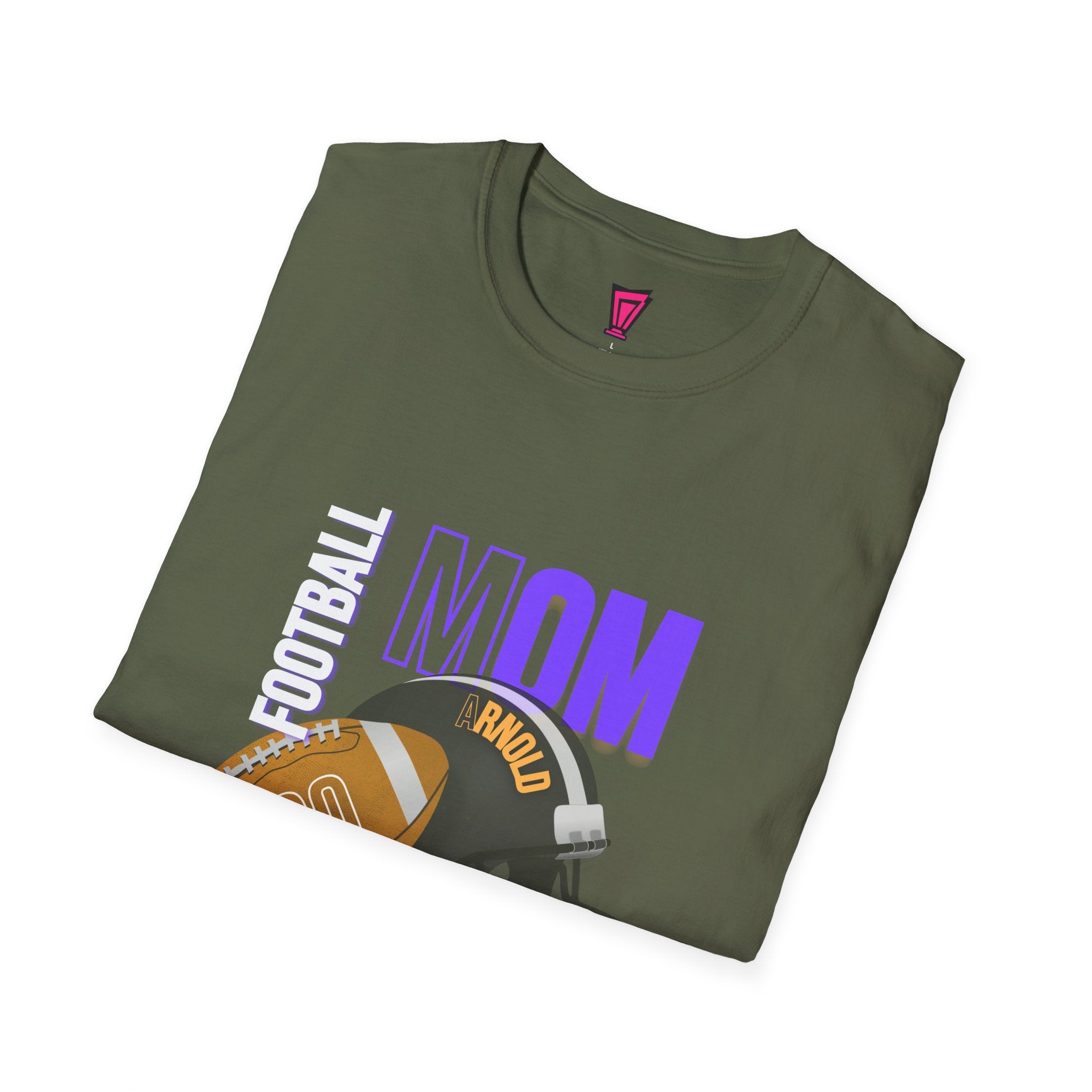 Football Mom T-Shirt — Personalized Team Helmet Wildcats Tee