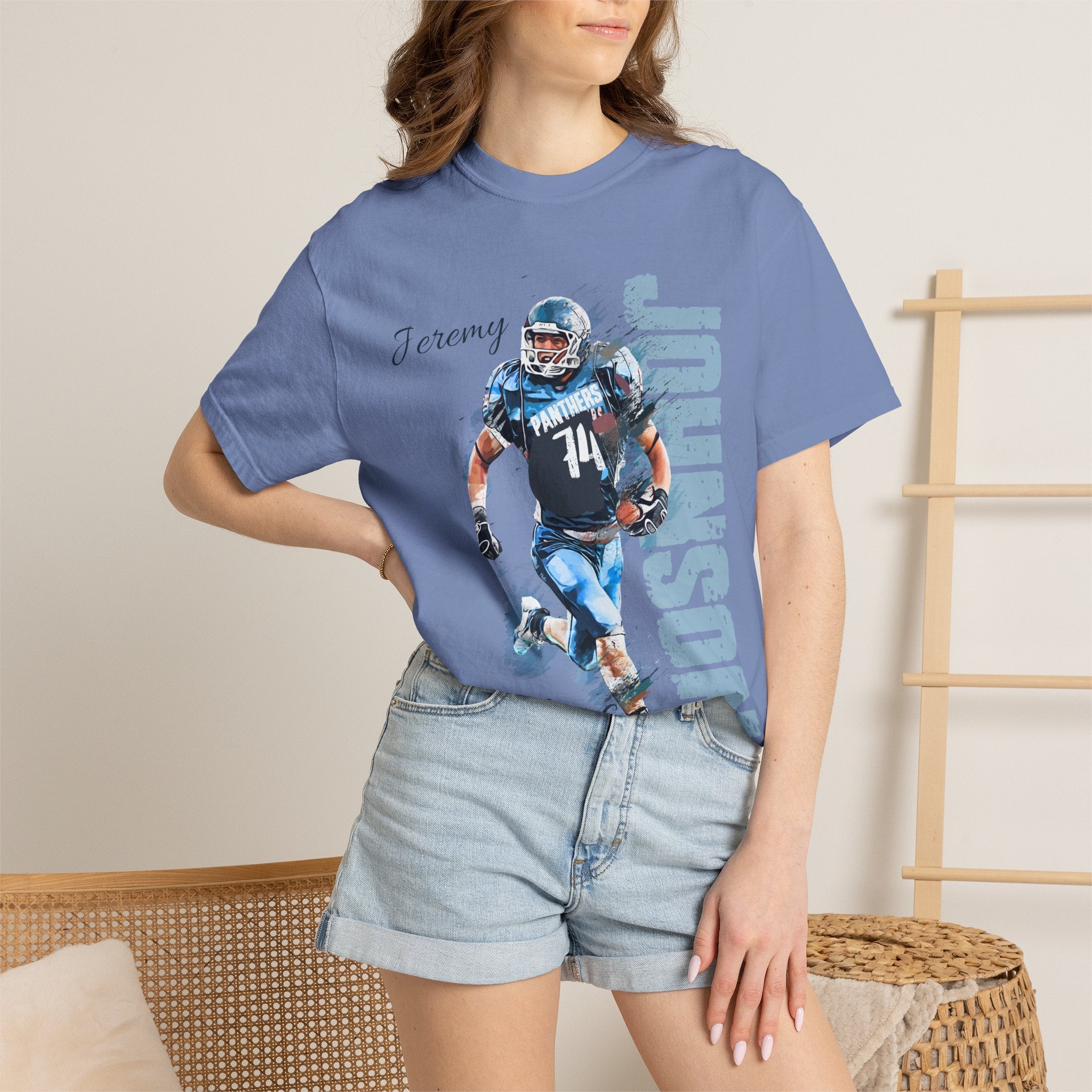 Football Spirit Shirt- Blue White & Navy