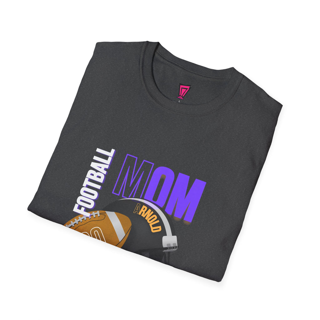 Football Mom T-Shirt — Personalized Team Helmet Wildcats Tee