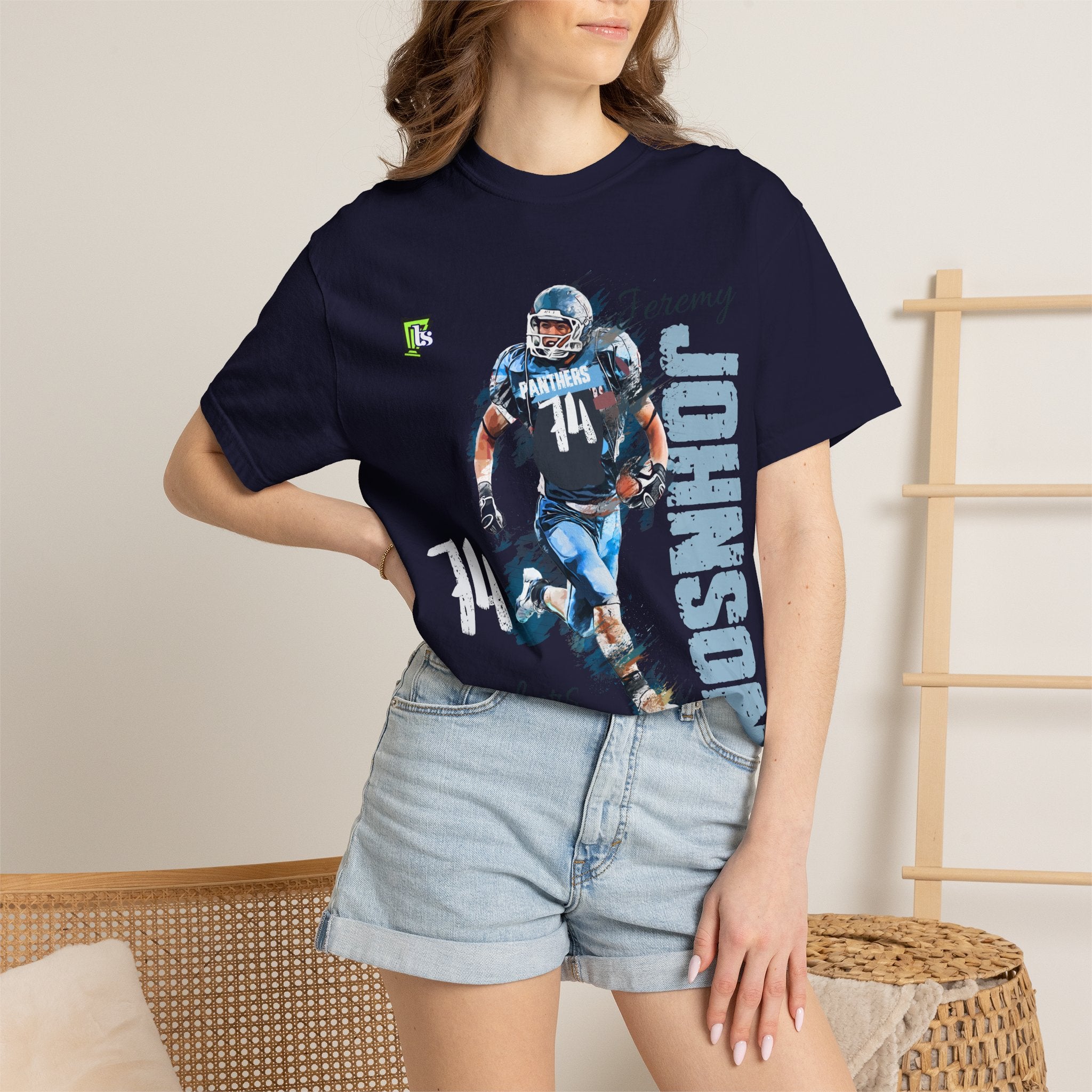 Football Spirit Shirt- Blue White & Navy