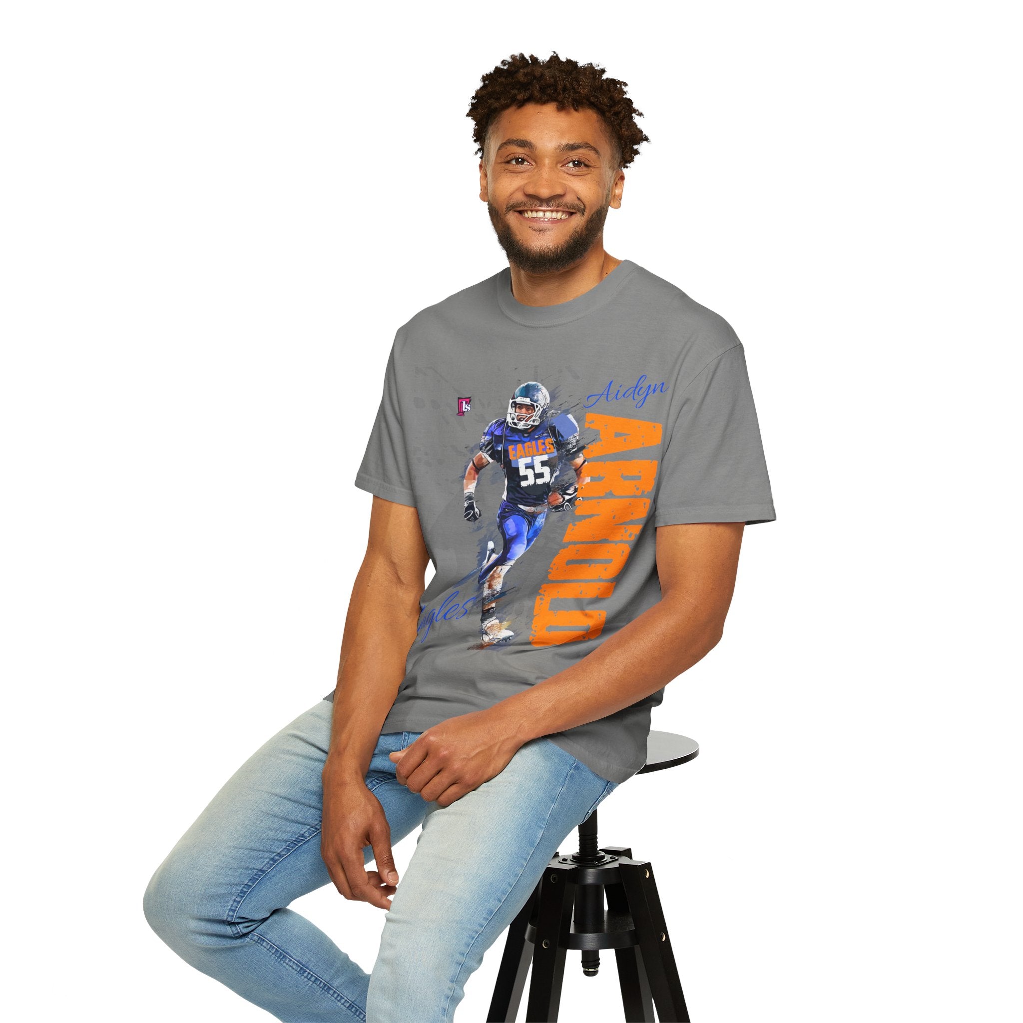 Customizable High School Football Player Name Tee Team Number Game Day Shirt