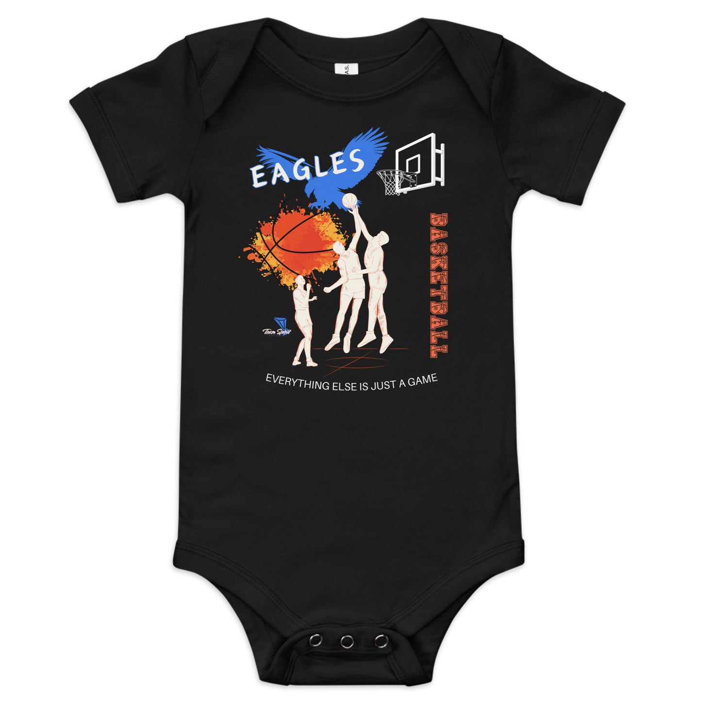 Vienna High School Eagles Basketball Baby Short Sleeve One Piece - Team Spirit Apparel 