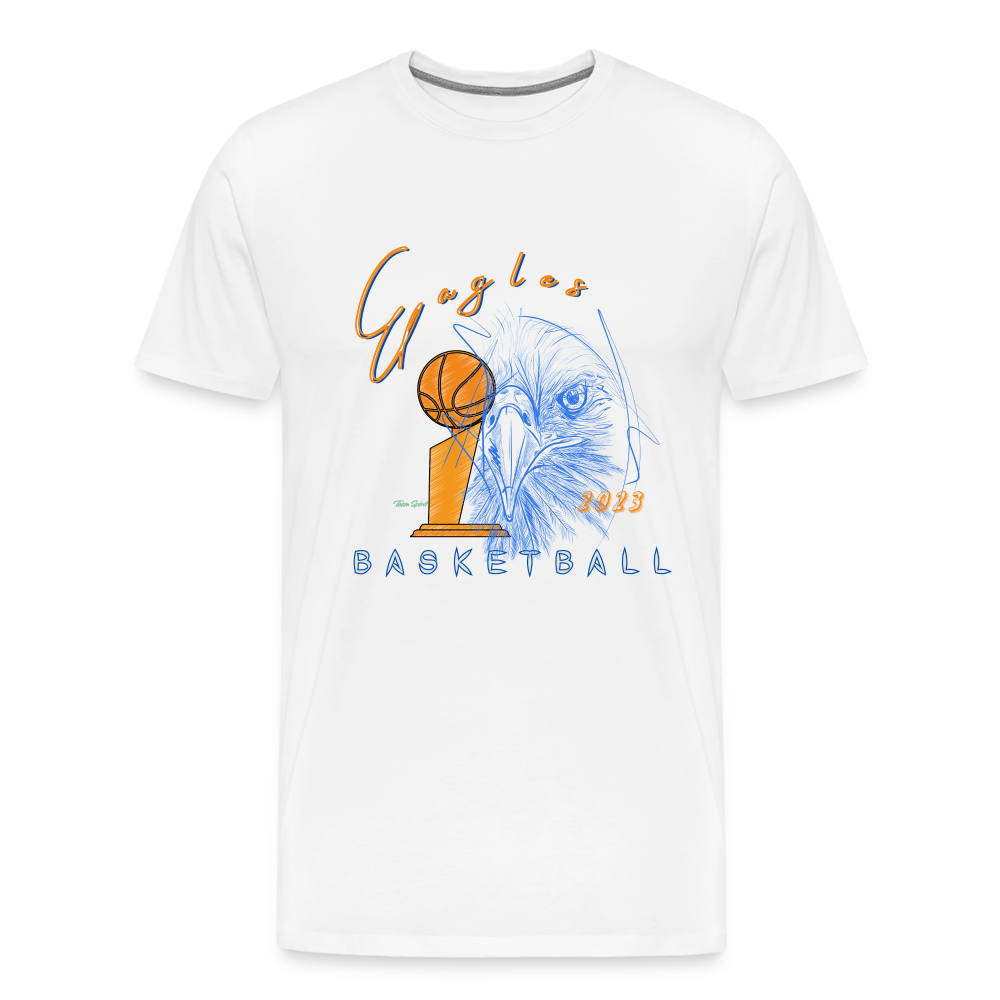 New Men's 2023 Vienna Eagles Basketball Premium T-Shirt - white