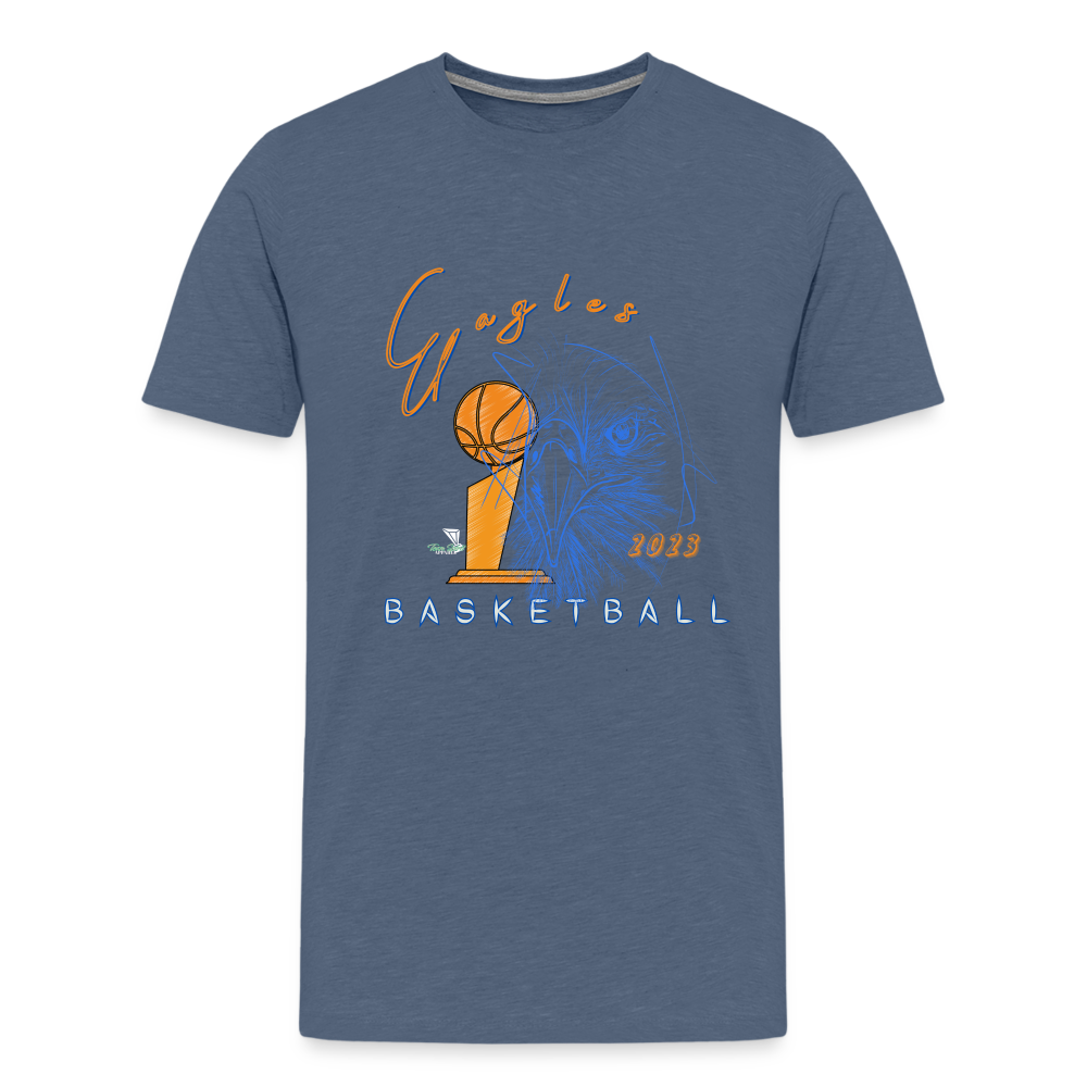 New Men's 2023 Vienna Eagles Basketball Premium T-Shirt - heather blue