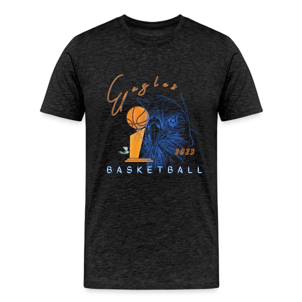 New Men's 2023 Vienna Eagles Basketball Premium T-Shirt - charcoal grey