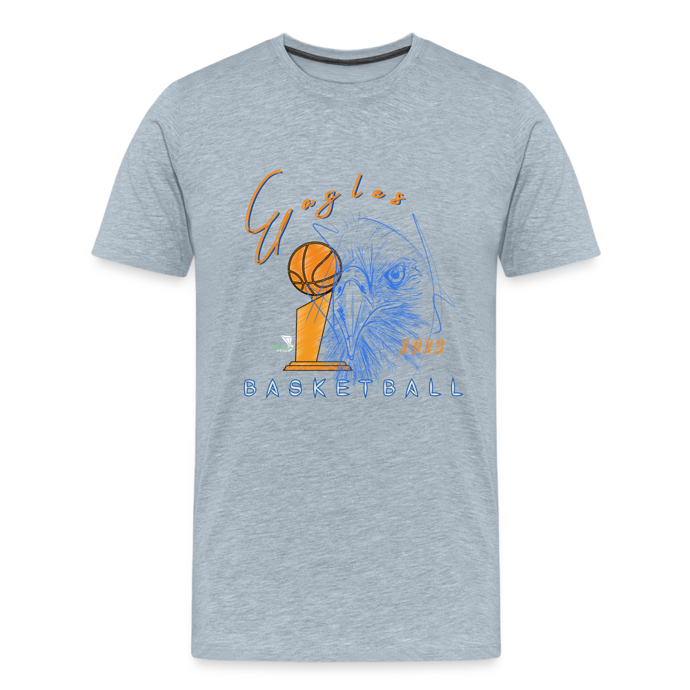 New Men's 2023 Vienna Eagles Basketball Premium T-Shirt - heather ice blue