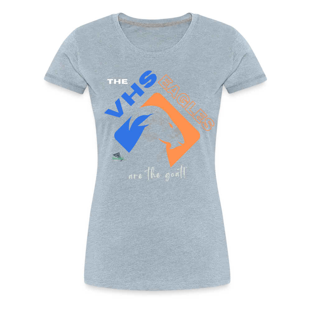 Vienna Eagles “The  Goat” Women’s Premium T-Shirt - heather ice blue