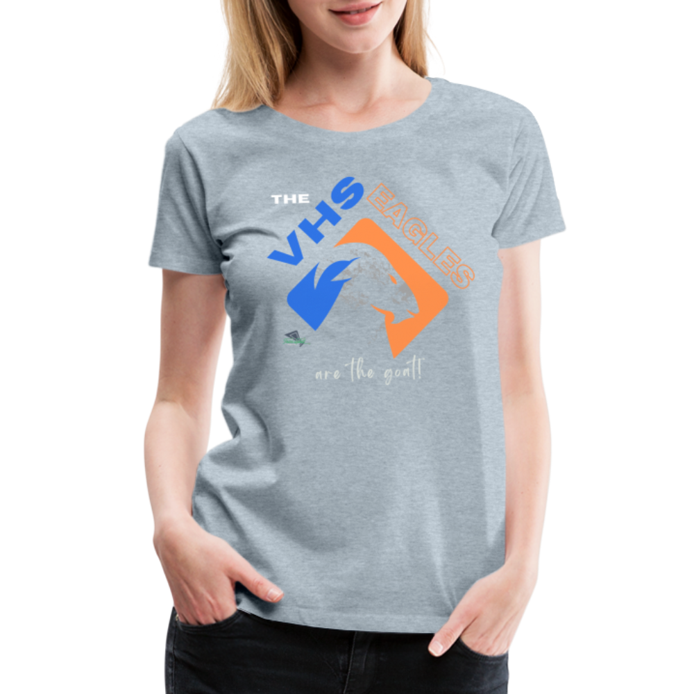 Vienna Eagles “The  Goat” Women’s Premium T-Shirt - heather ice blue