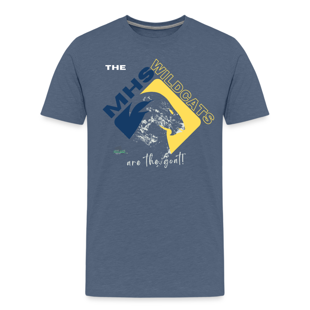 Marion Wildcats Premium T-Shirt - heather blue