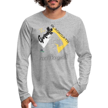 Goreville Blackcats ” GOAT” Premium Long Sleeve T-Shirt - heather gray