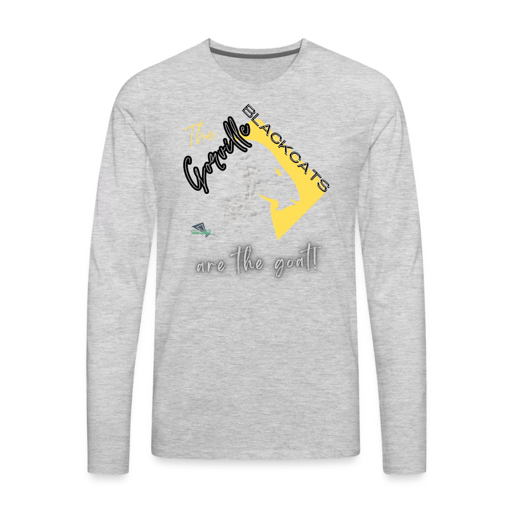 Goreville Blackcats ” GOAT” Premium Long Sleeve T-Shirt - heather gray