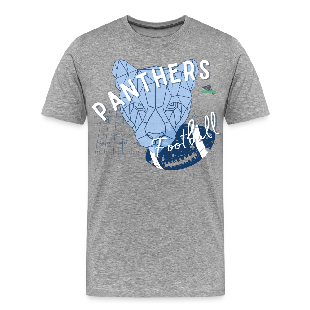 Pinckneyville Panthers Men's Premium Football T-Shirt - heather gray