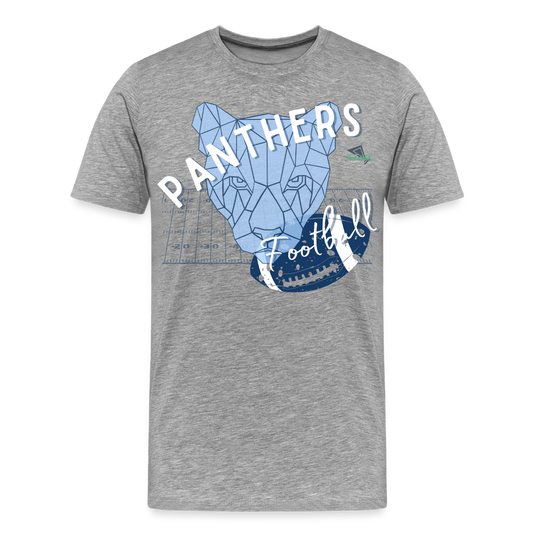 Pinckneyville Panthers Men's Premium Football T-Shirt - heather gray