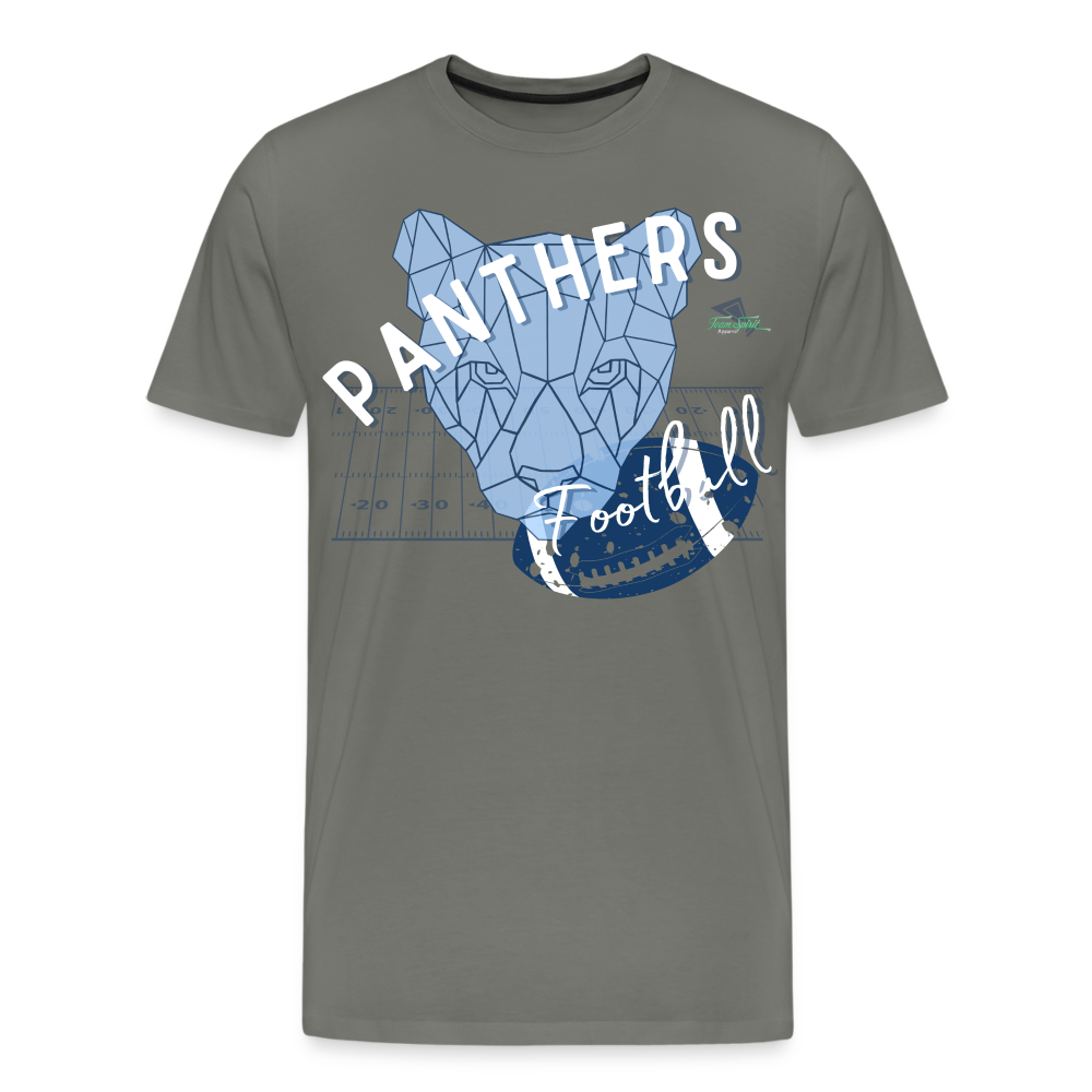 Pinckneyville Panthers Men's Premium Football T-Shirt - asphalt gray