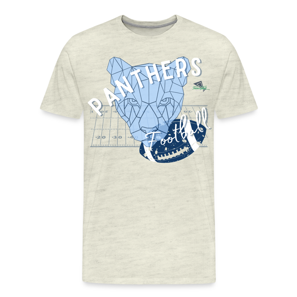 Pinckneyville Panthers Men's Premium Football T-Shirt - heather oatmeal