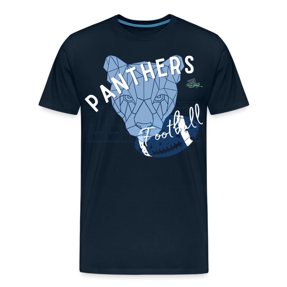 Pinckneyville Panthers Men's Premium Football T-Shirt - deep navy