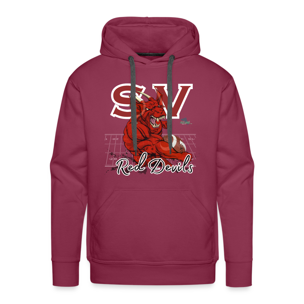 Sesser Valier Red Devils Football Men’s Premium Hoodie - burgundy