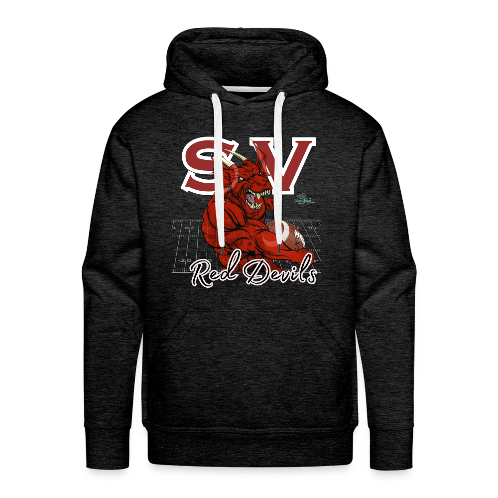 Sesser Valier Red Devils Football Men’s Premium Hoodie - charcoal grey