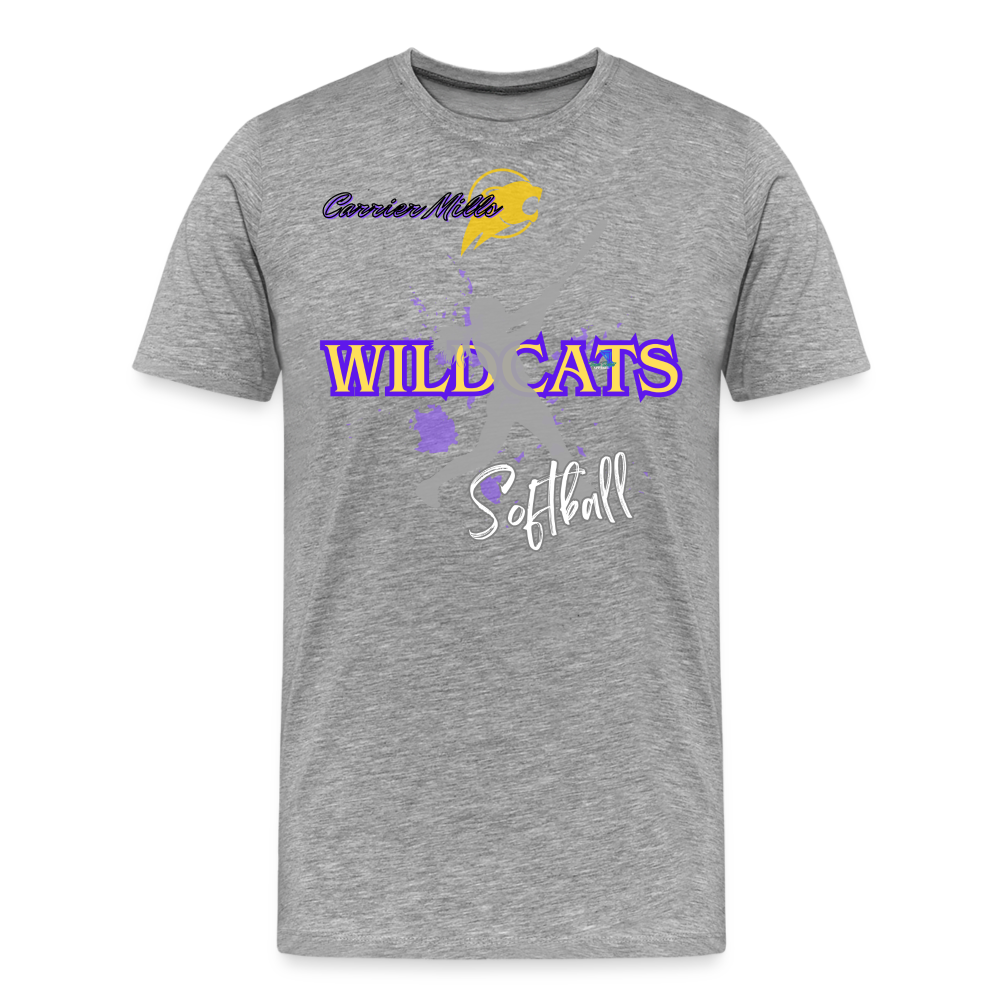 Carrier Mills Softball Premium T-Shirt - heather gray