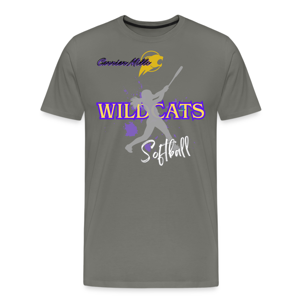 Carrier Mills Softball Premium T-Shirt - asphalt gray