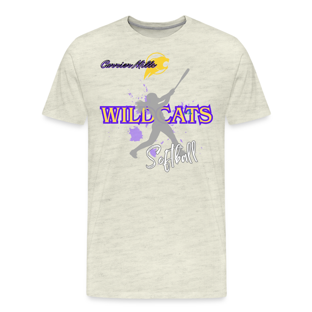 Carrier Mills Softball Premium T-Shirt - heather oatmeal