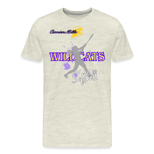 Carrier Mills Softball Premium T-Shirt - heather oatmeal