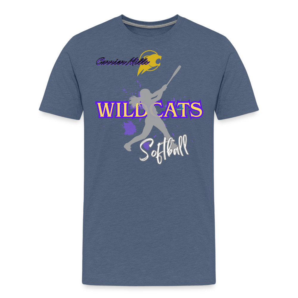 Carrier Mills Softball Premium T-Shirt - heather blue