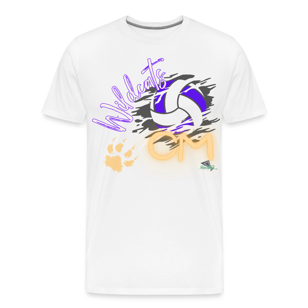 Carrier Mills Wildcats Vollyball Premium T-Shirt - white