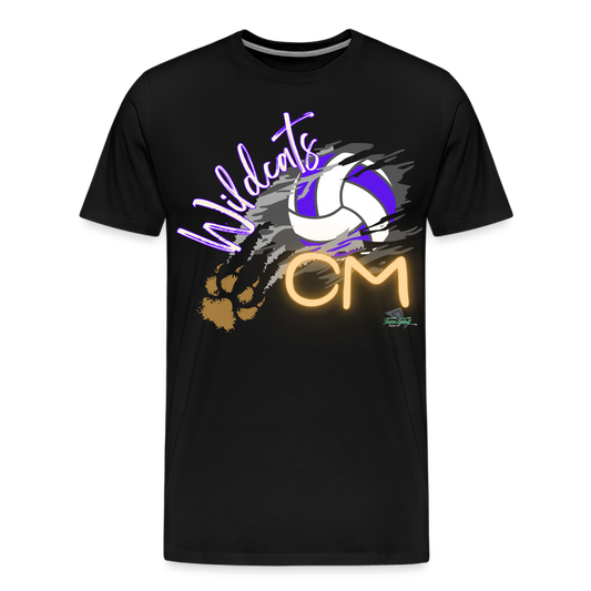 Carrier Mills Wildcats Vollyball Premium T-Shirt - black