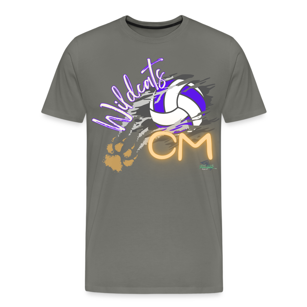 Carrier Mills Wildcats Vollyball Premium T-Shirt - asphalt gray