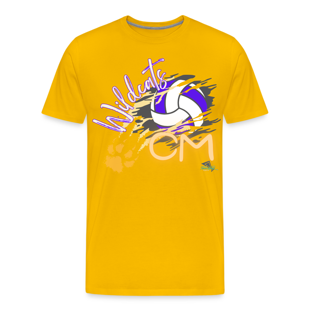 Carrier Mills Wildcats Vollyball Premium T-Shirt - sun yellow