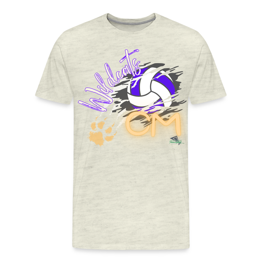 Carrier Mills Wildcats Vollyball Premium T-Shirt - heather oatmeal