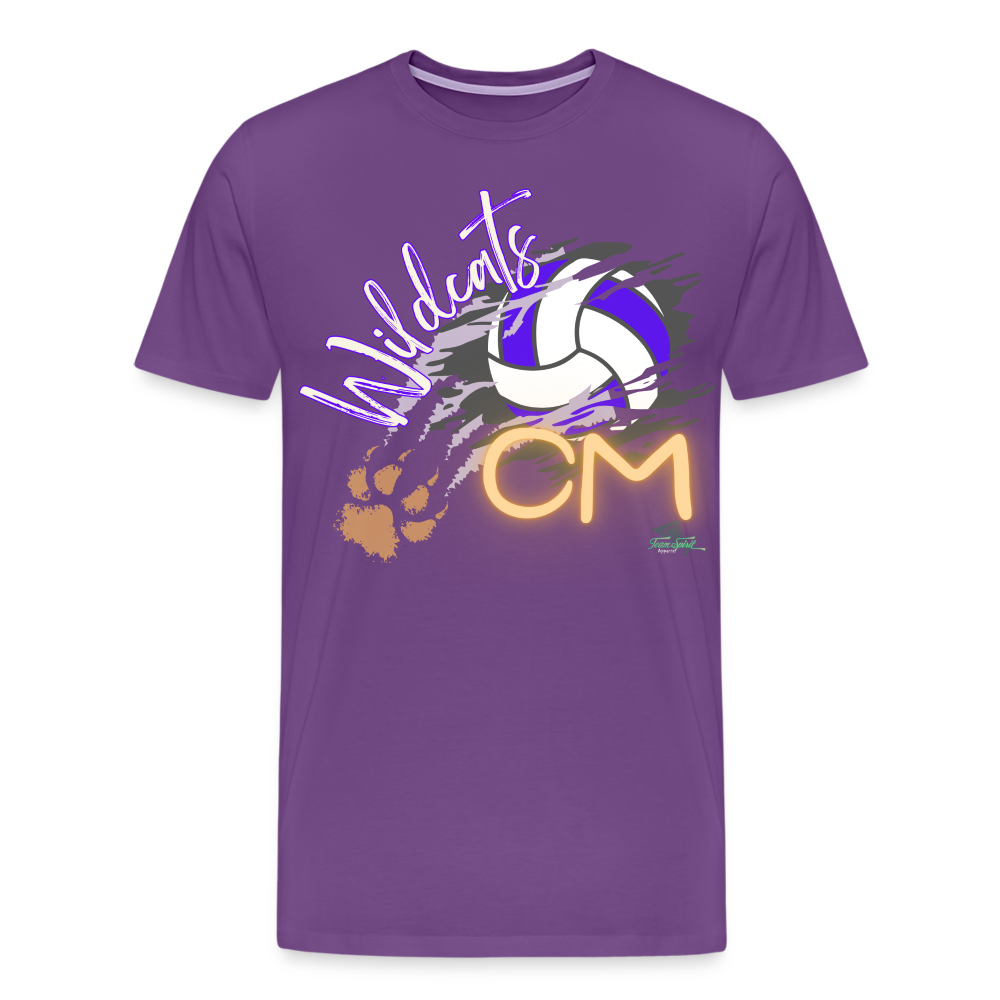 Carrier Mills Wildcats Vollyball Premium T-Shirt - purple