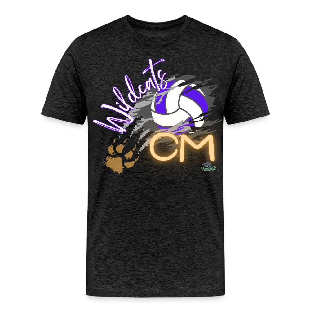 Carrier Mills Wildcats Vollyball Premium T-Shirt - charcoal grey