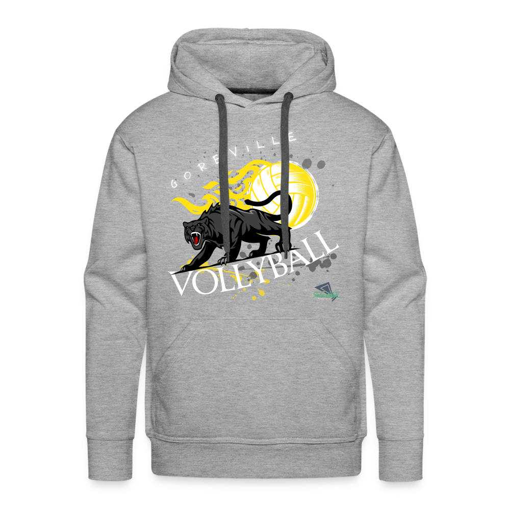 Goreville Blackcats Vollyball “Fired Up “Premium Hoodie - heather grey