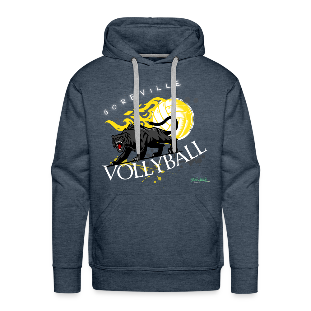 Goreville Blackcats Vollyball “Fired Up “Premium Hoodie - heather denim