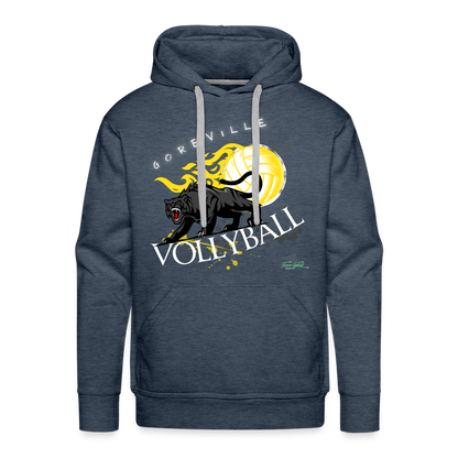 Goreville Blackcats Vollyball “Fired Up “Premium Hoodie - heather denim