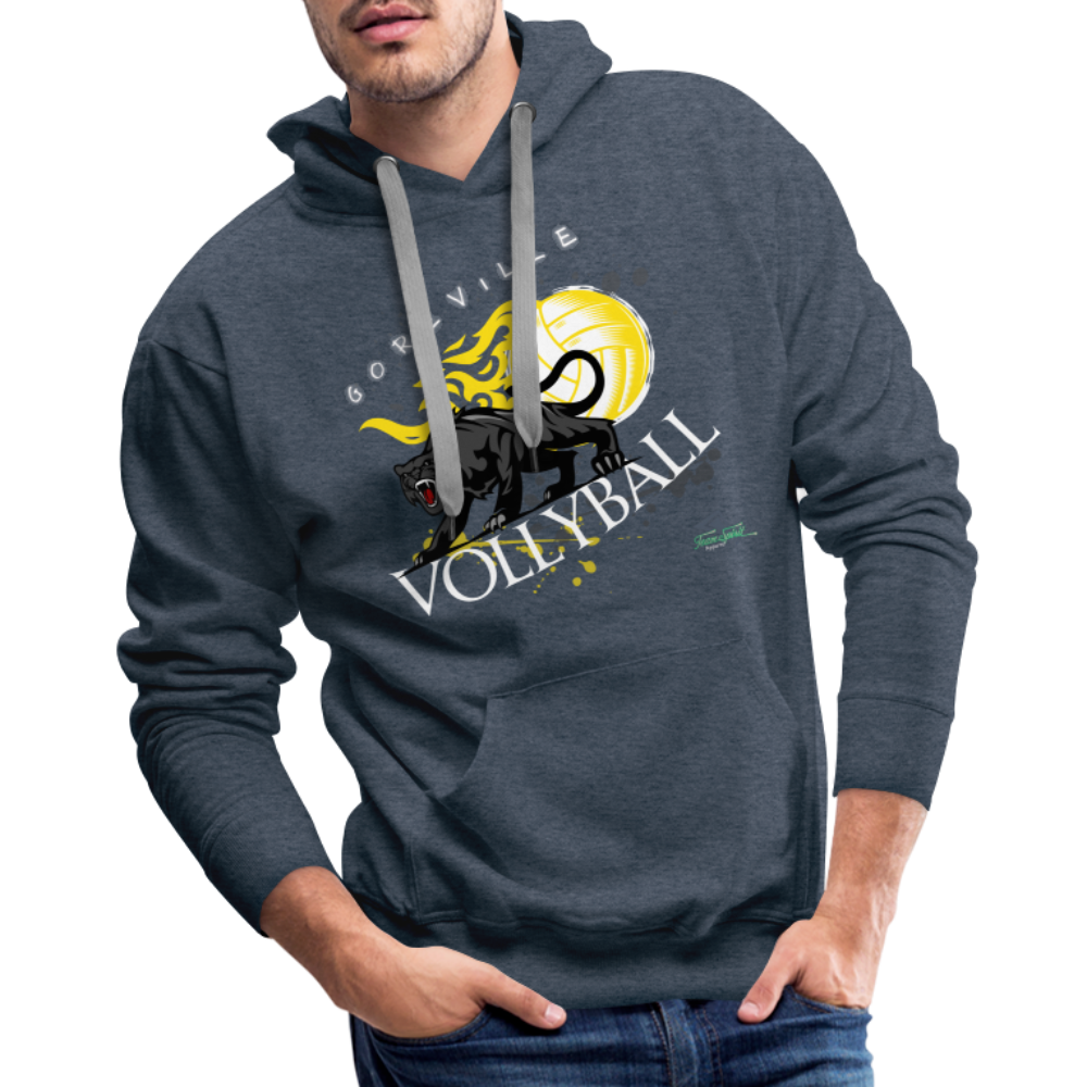 Goreville Blackcats Vollyball “Fired Up “Premium Hoodie - heather denim