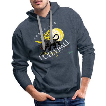 Goreville Blackcats Vollyball “Fired Up “Premium Hoodie - heather denim