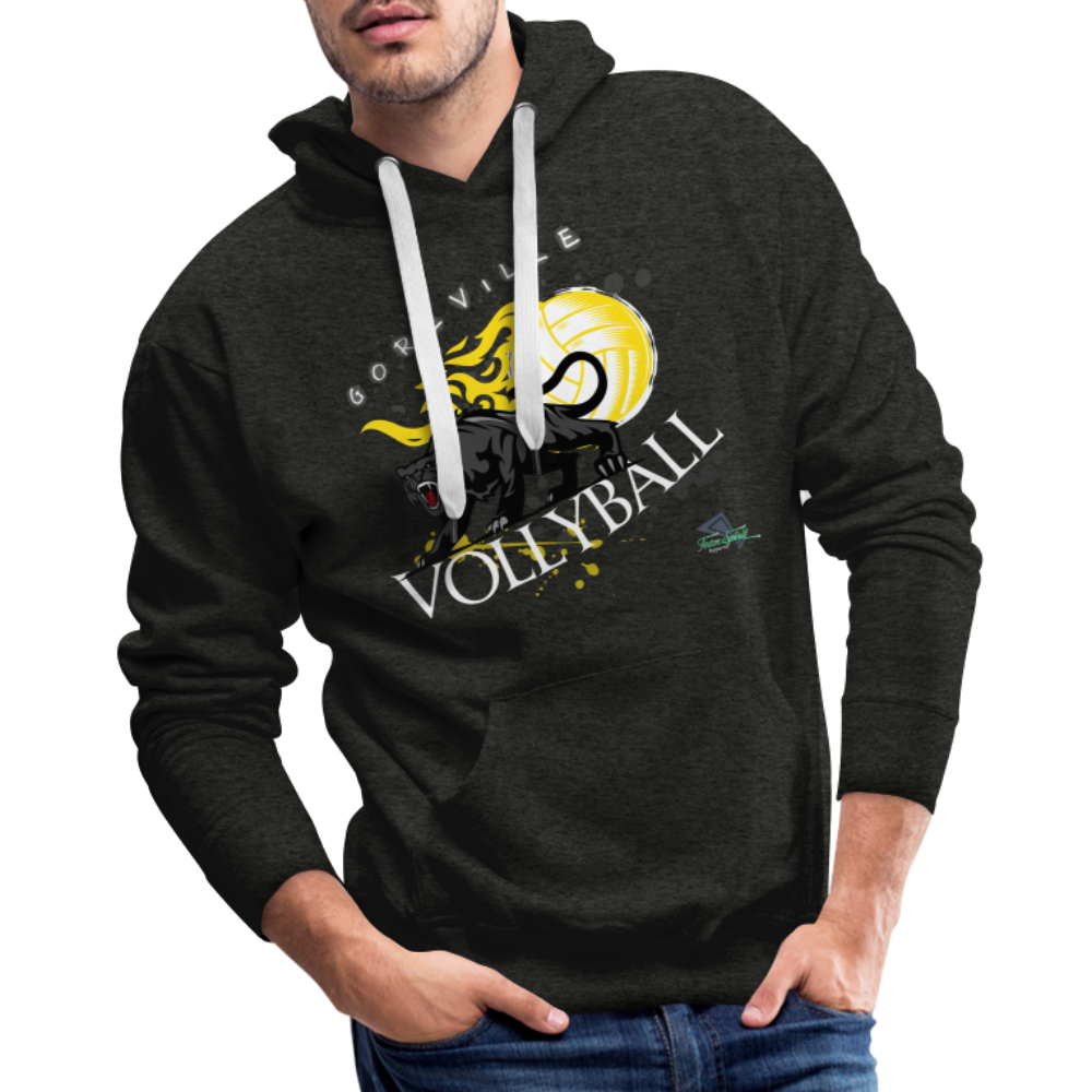 Goreville Blackcats Vollyball “Fired Up “Premium Hoodie - charcoal grey