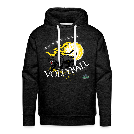 Goreville Blackcats Vollyball “Fired Up “Premium Hoodie - charcoal grey