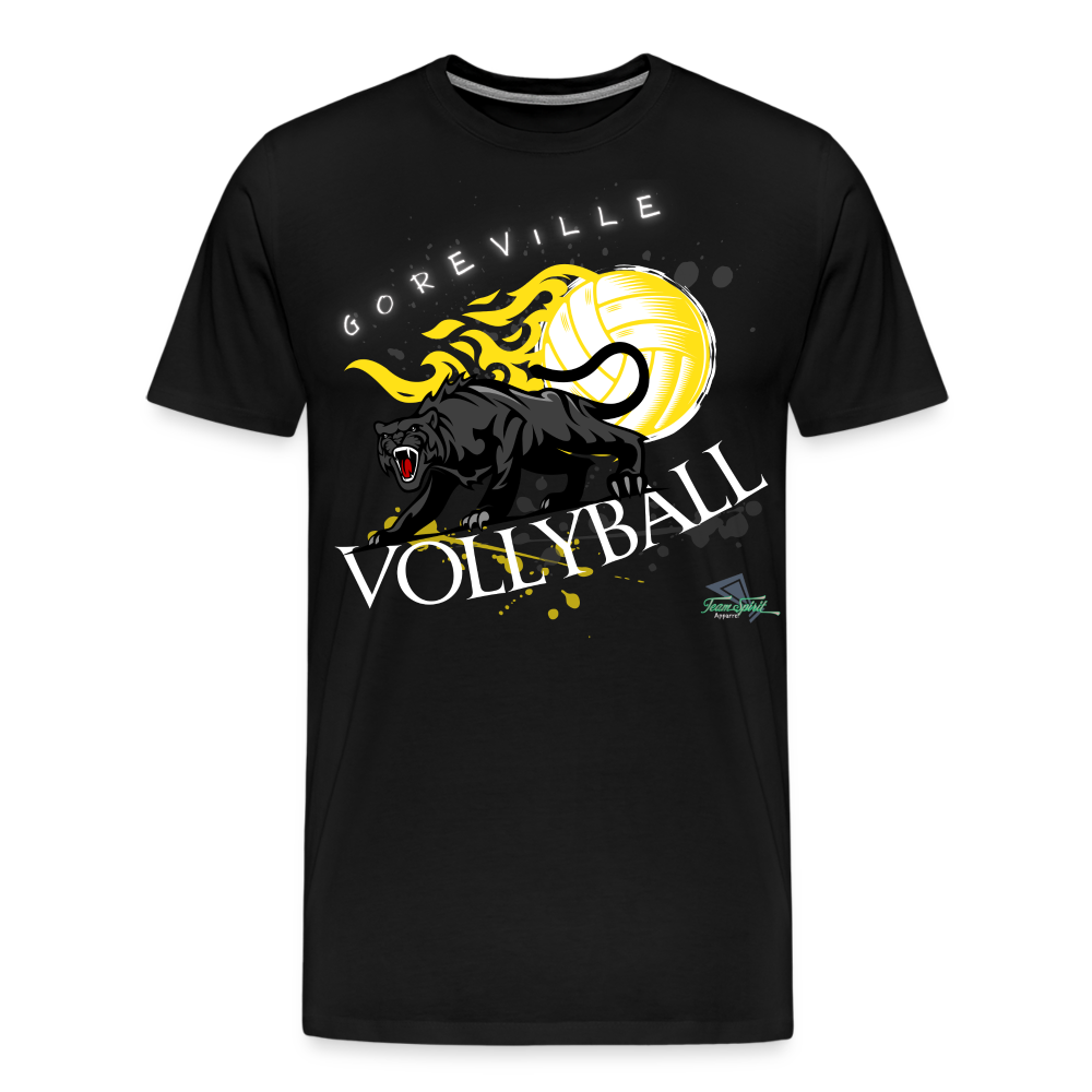 Goreville Blackcats Vollyball “on fire” Premium T-Shirt - black