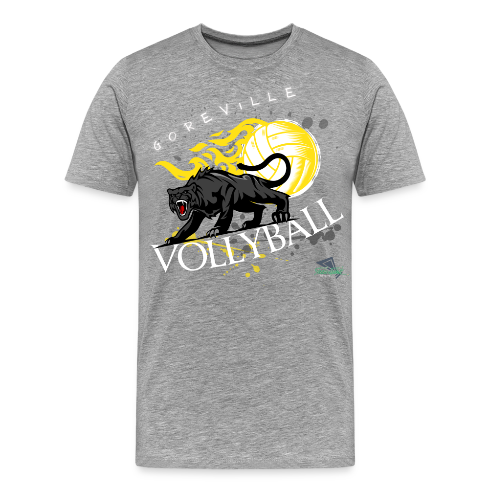 Goreville Blackcats Vollyball “on fire” Premium T-Shirt - heather gray