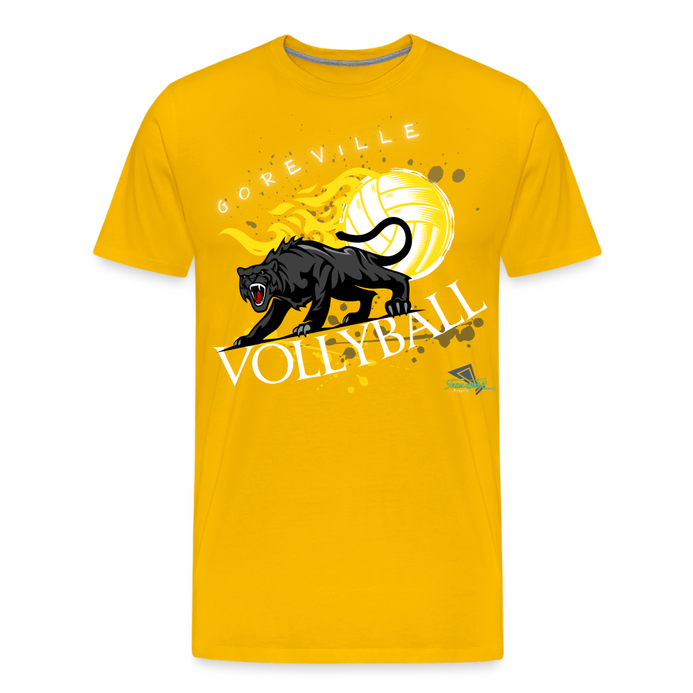 Goreville Blackcats Vollyball “on fire” Premium T-Shirt - sun yellow